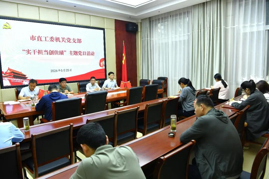 驻马店市直工委机关党支部开展“实干担当创佳绩”主题党日活动